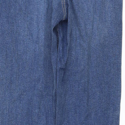 Per Una Womens Black Cotton Tapered Jeans Size 30 in L29 in Regular Button