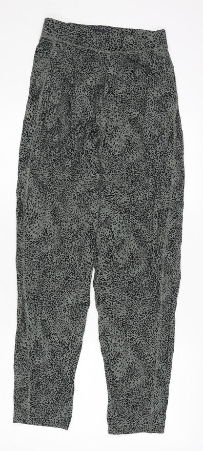 Womens UK Size 8 Marks and Spencer Regular Fit Carrot Green Trousers