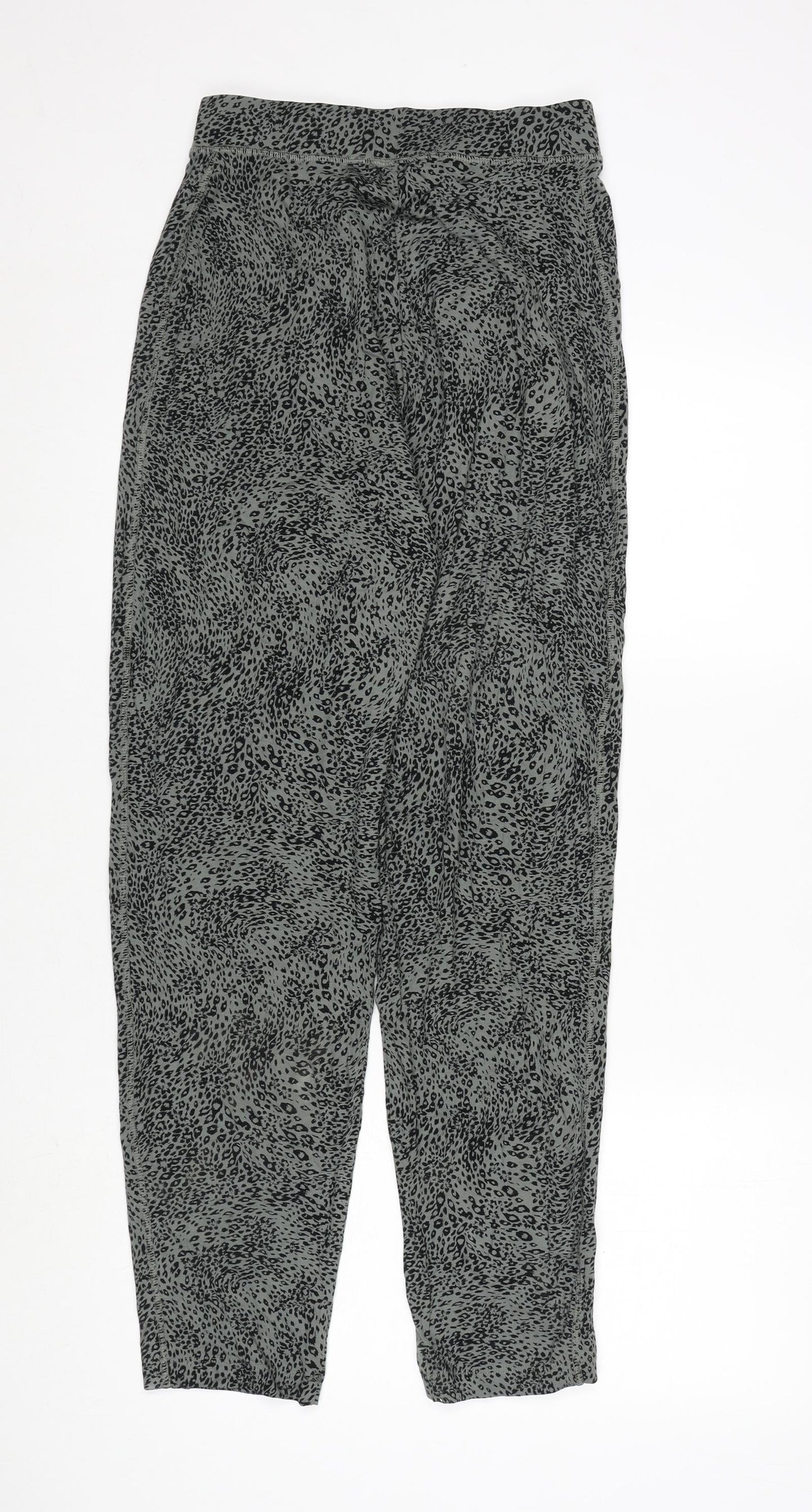 Womens UK Size 8 Marks and Spencer Regular Fit Carrot Green Trousers