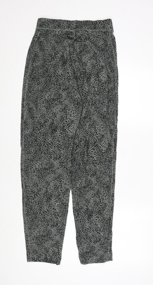 Womens UK Size 8 Marks and Spencer Regular Fit Carrot Green Trousers