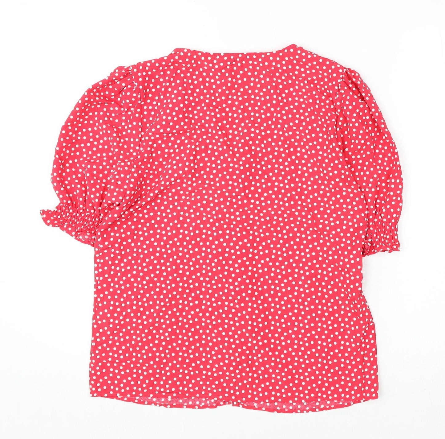 Womens UK Size 8 Marks and Spencer Pink Basic Button-Up