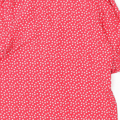 Womens UK Size 8 Marks and Spencer Pink Basic Button-Up