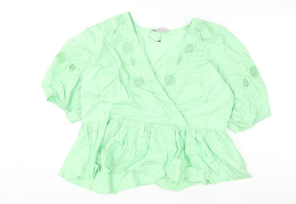 Womens UK Size 18 Marks and Spencer Green Basic Blouse