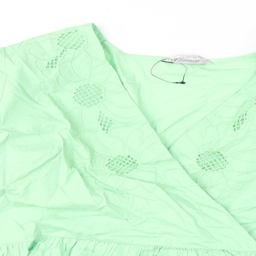 Womens UK Size 18 Marks and Spencer Green Basic Blouse