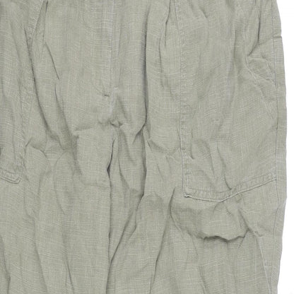 Womens UK Size 18 Per Una Regular Fit  Green Trousers