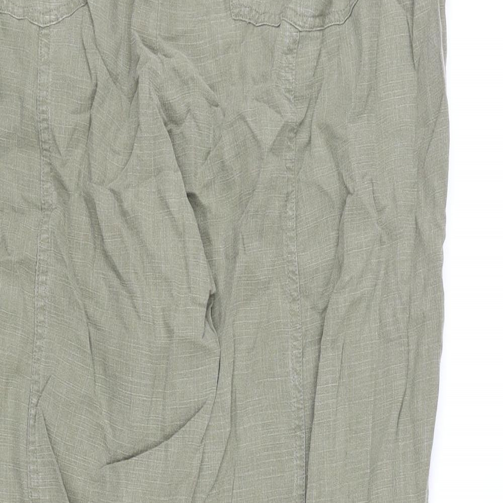 Womens UK Size 18 Per Una Regular Fit  Green Trousers