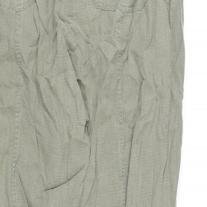 Womens UK Size 18 Per Una Regular Fit  Green Trousers