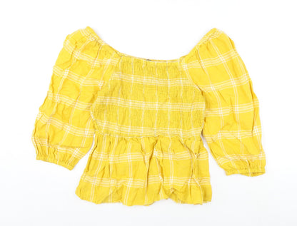 Womens UK Size 10 Marks and Spencer Yellow Basic Blouse