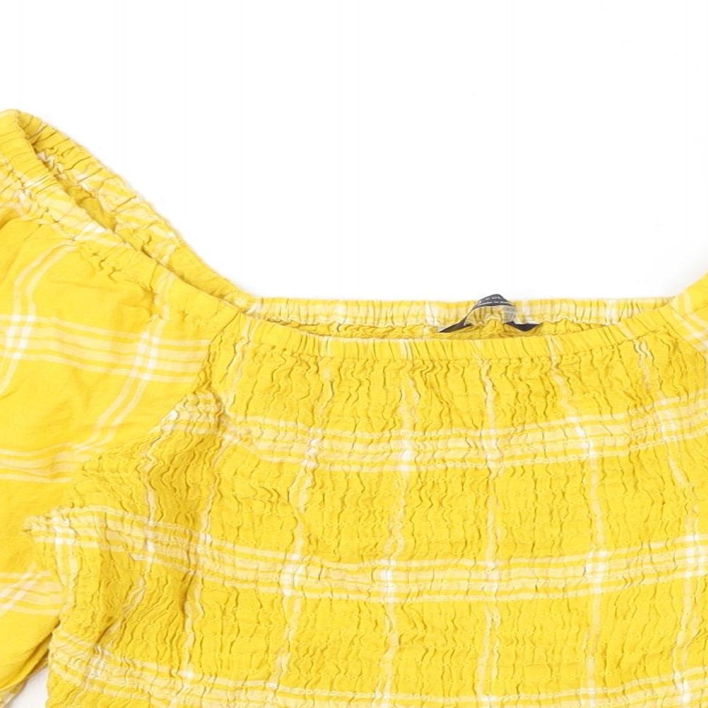 Womens UK Size 10 Marks and Spencer Yellow Basic Blouse
