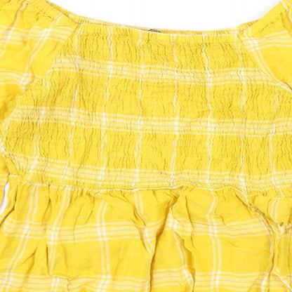 Womens UK Size 10 Marks and Spencer Yellow Basic Blouse
