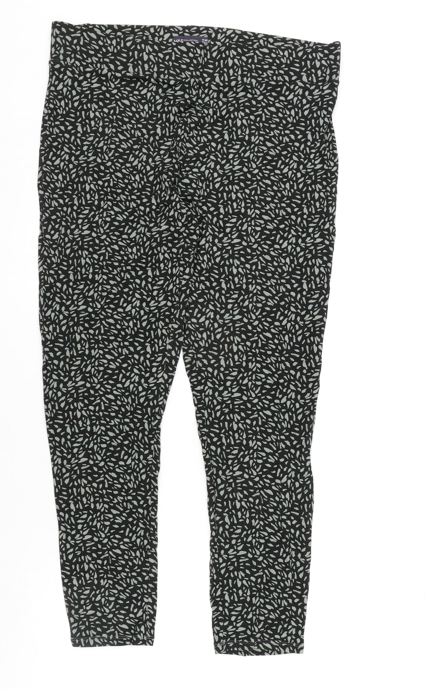 Womens UK Size 18 Marks and Spencer Regular Fit Carrot Black Trousers