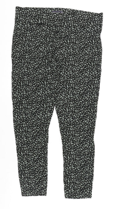 Womens UK Size 18 Marks and Spencer Regular Fit Carrot Black Trousers