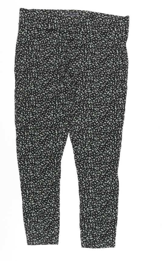 Womens UK Size 18 Marks and Spencer Regular Fit Carrot Black Trousers