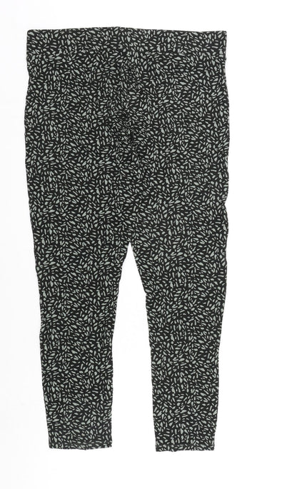 Womens UK Size 18 Marks and Spencer Regular Fit Carrot Black Trousers