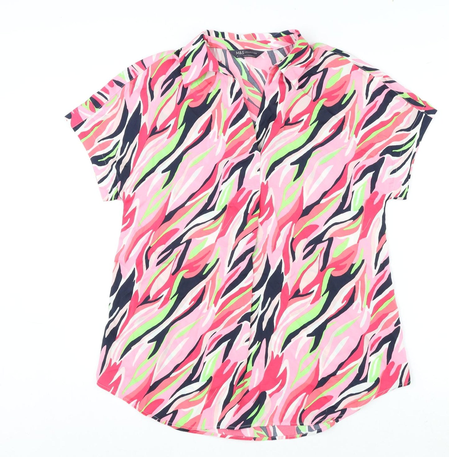 Womens UK Size 6 Marks and Spencer Multicoloured Basic Blouse