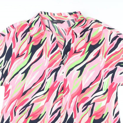 Womens UK Size 6 Marks and Spencer Multicoloured Basic Blouse