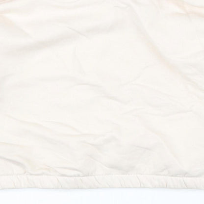 Marks and Spencer Girls Beige Cotton Pullover Sweatshirt Size 9-10 Years Pullover - Cropped