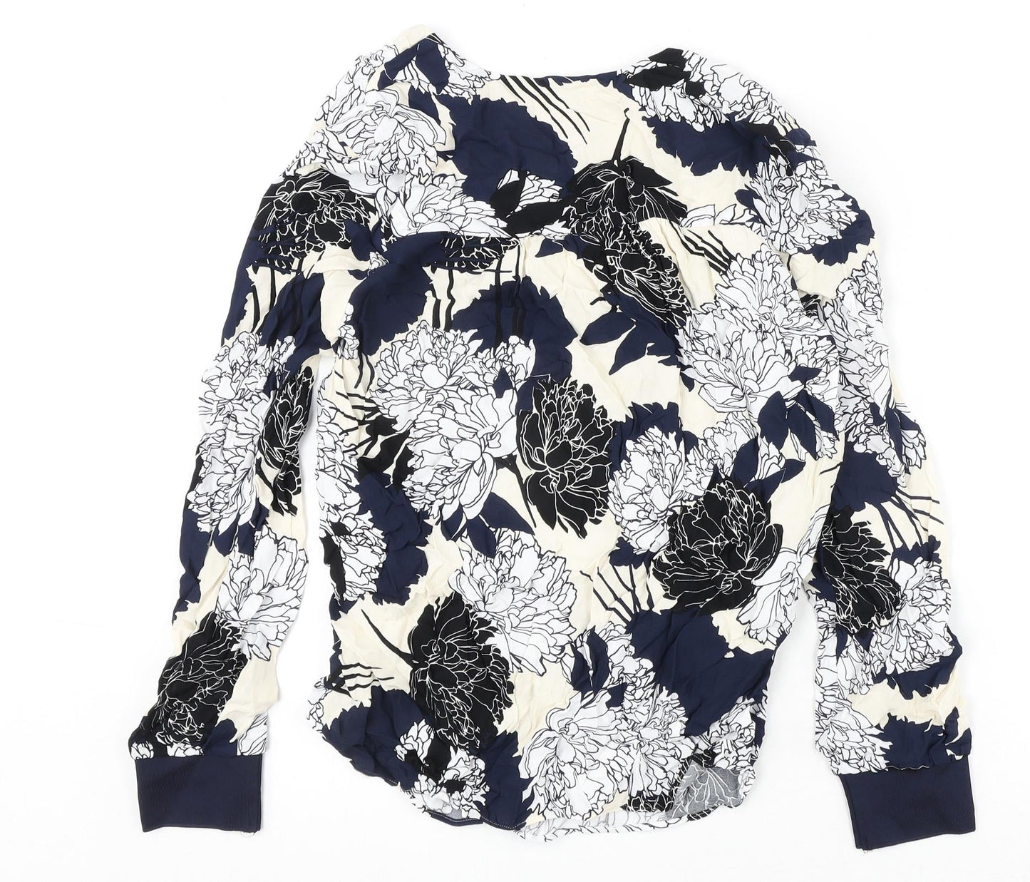 Autograph Womens Multicoloured Floral Viscose Basic Blouse Size 8 V-Neck