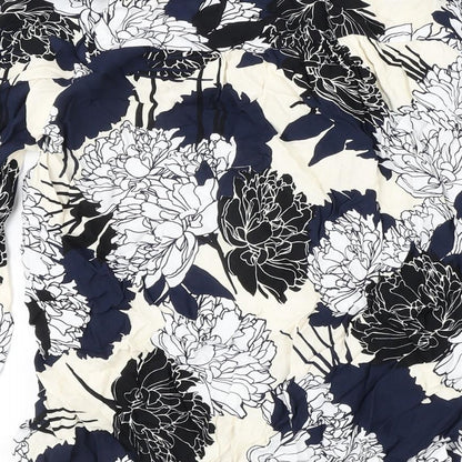 Autograph Womens Multicoloured Floral Viscose Basic Blouse Size 8 V-Neck