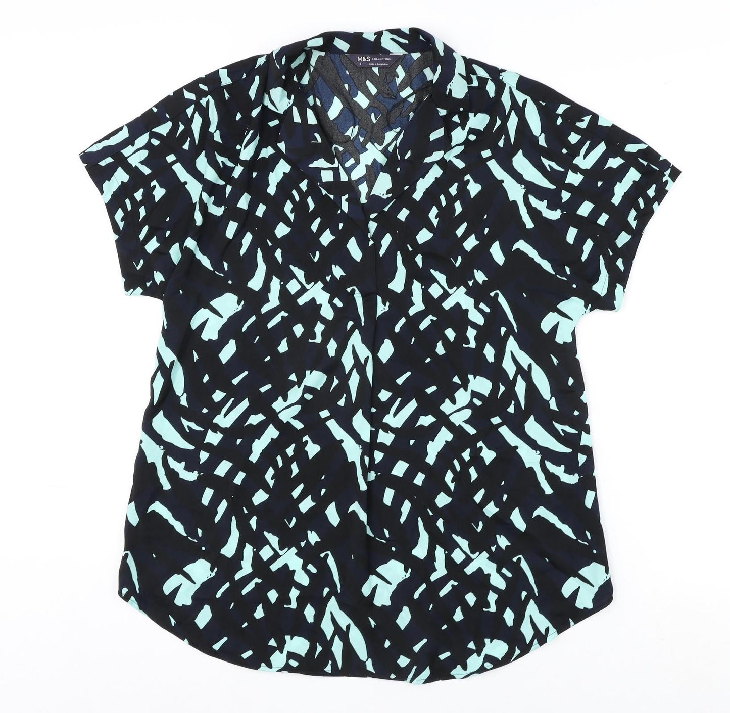 Womens UK Size 8 Marks and Spencer Blue Basic Blouse