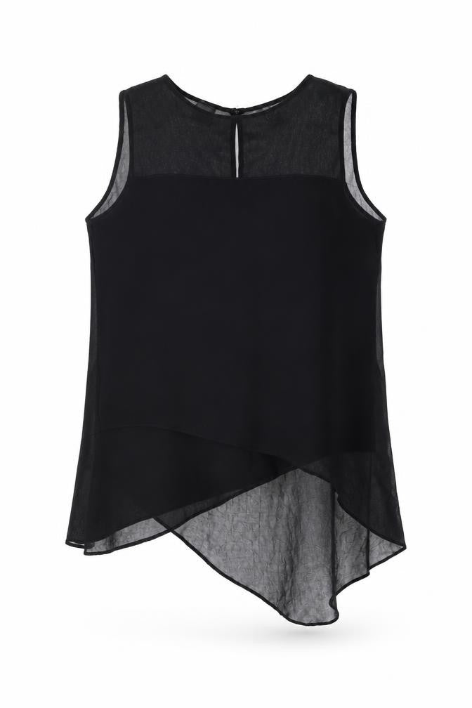 Womens UK Size 10 H&M Black Tunic Blouse