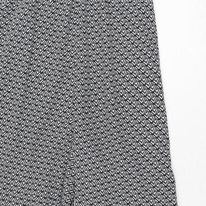 Band of Gypsies Womens Grey Geometric Polyester Jumpsuit One-Piece Size S L29 in Pullover - Rouched Bodice