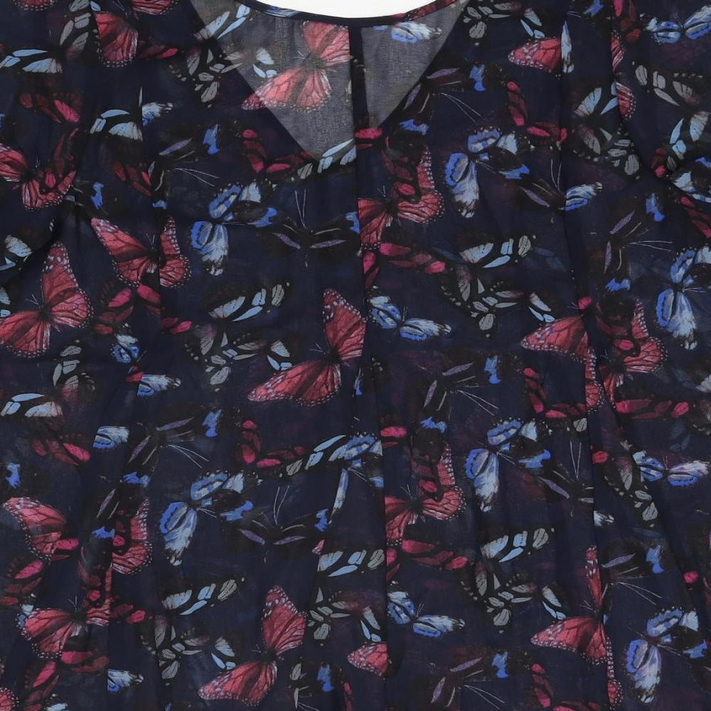 Womens UK Size 14 NEXT Blue Basic Blouse