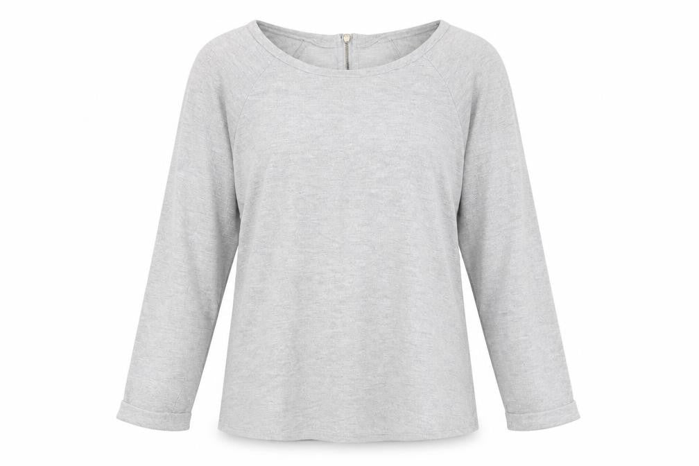 Womens UK Size 12 Warehouse Silver Pullover Jumper
