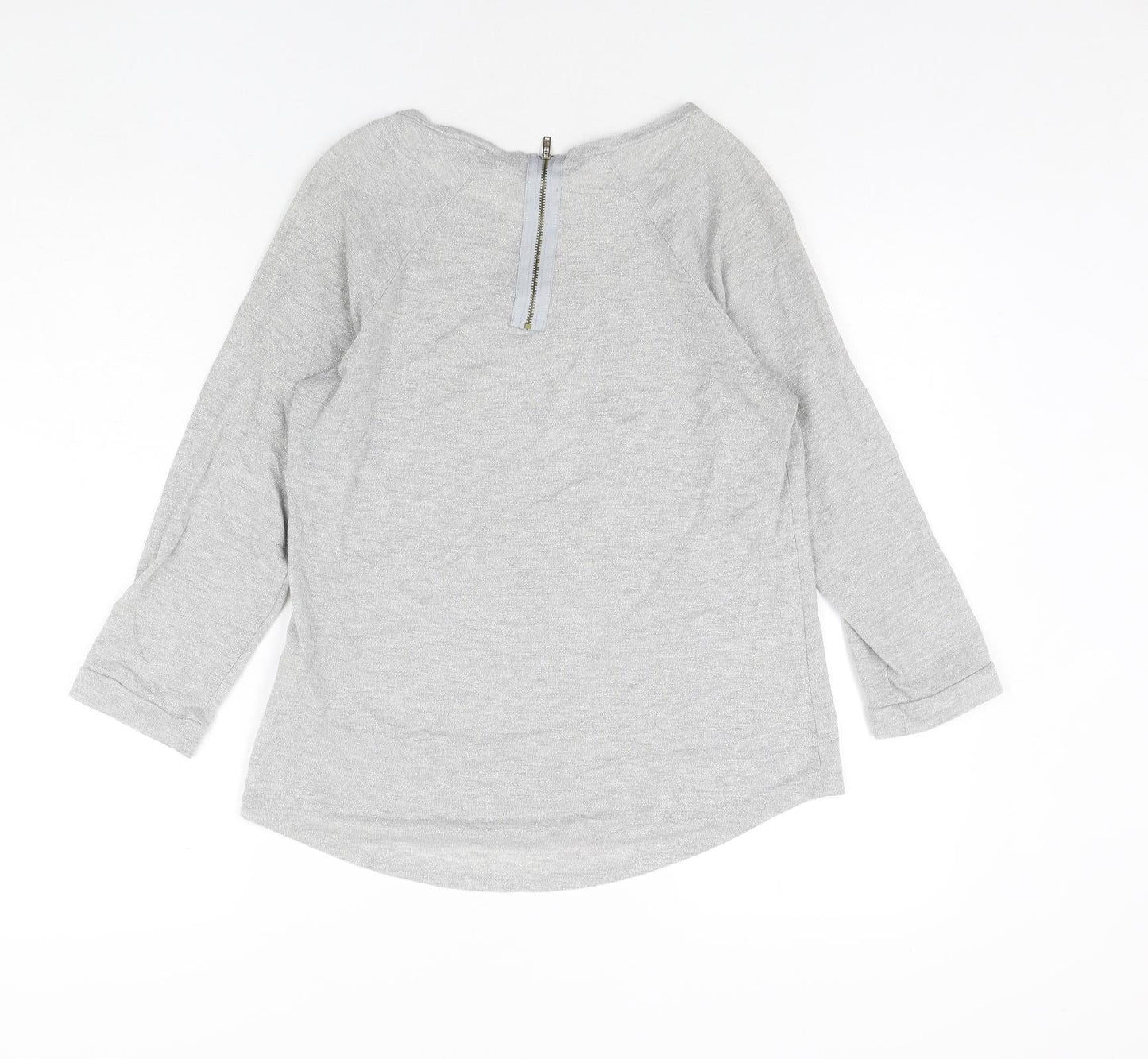 Womens UK Size 12 Warehouse Silver Pullover Jumper