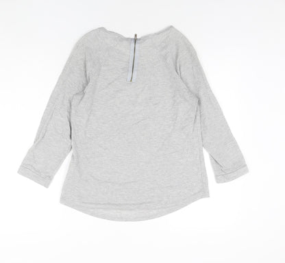 Womens UK Size 12 Warehouse Silver Pullover Jumper