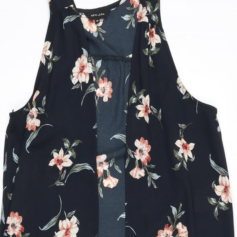 Womens UK Size 10 New Look Blue Kimono Blouse