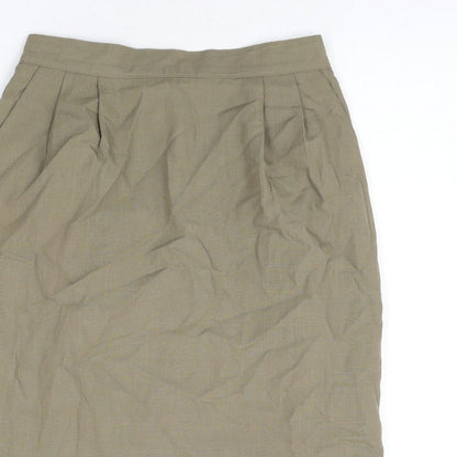 Sag Harbor Womens Green Polyester Straight & Pencil Skirt Size 12 Zip