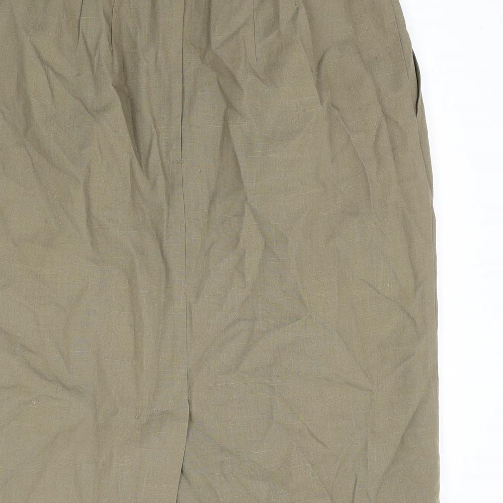 Sag Harbor Womens Green Polyester Straight & Pencil Skirt Size 12 Zip