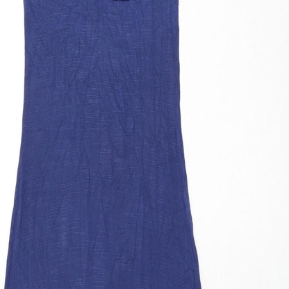 New Look Womens Blue Viscose Maxi Size 8 Round Neck Pullover