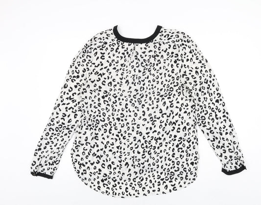 Womens UK Size 12 South White Basic Blouse