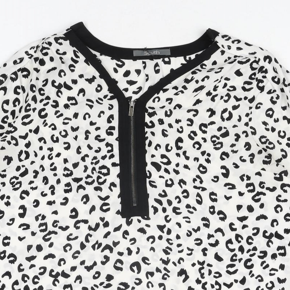 Womens UK Size 12 South White Basic Blouse