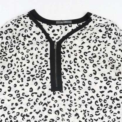 Womens UK Size 12 South White Basic Blouse