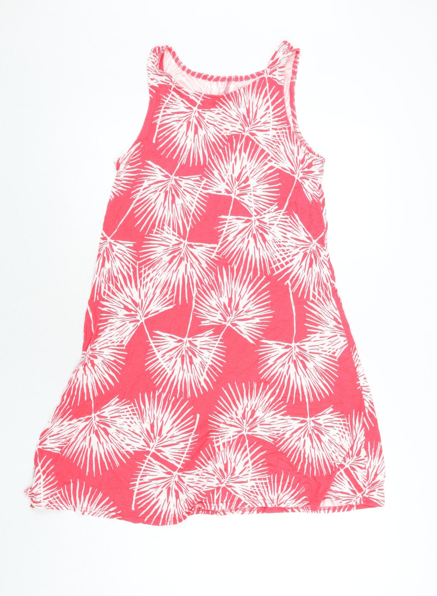 Gap Womens Pink Geometric Viscose A-Line Size S Scoop Neck Pullover