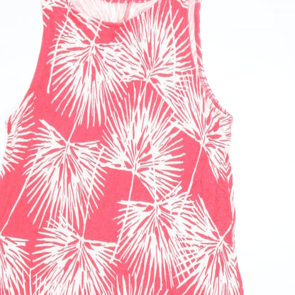 Gap Womens Pink Geometric Viscose A-Line Size S Scoop Neck Pullover