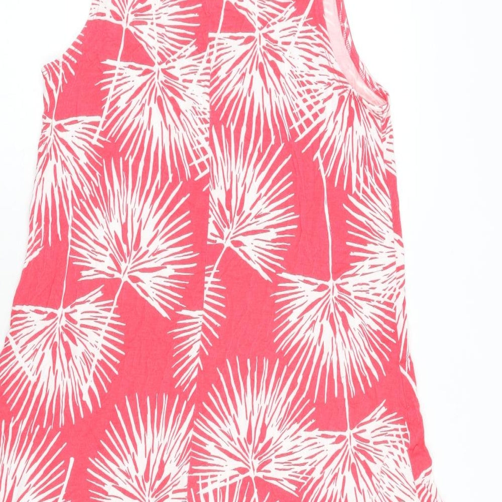 Gap Womens Pink Geometric Viscose A-Line Size S Scoop Neck Pullover