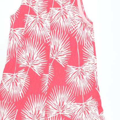 Gap Womens Pink Geometric Viscose A-Line Size S Scoop Neck Pullover