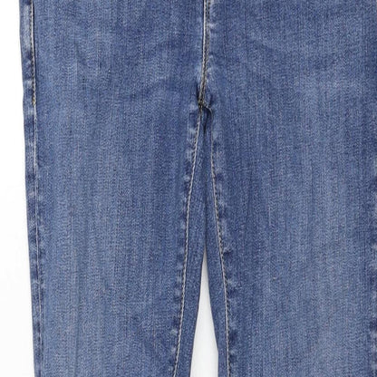 AUBIN & WILLS Mens Blue Cotton Skinny Jeans Size 32 in L31 in Regular Zip