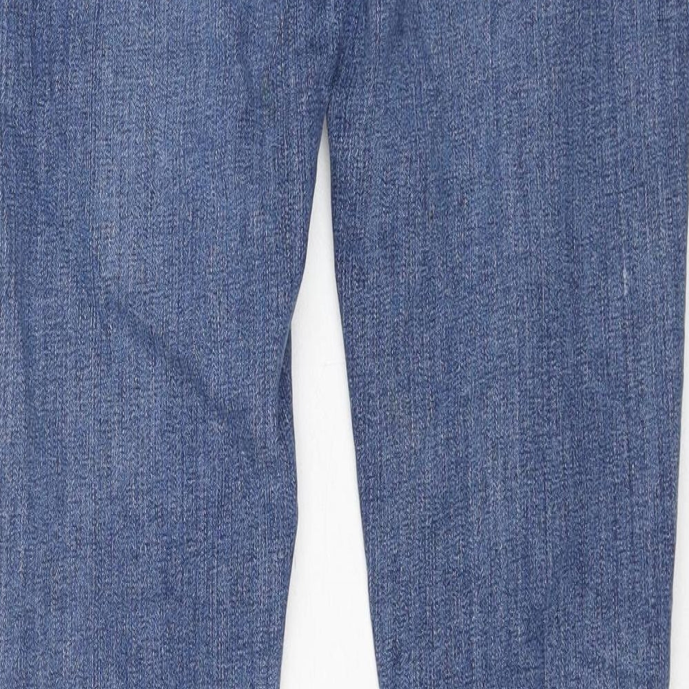 AUBIN & WILLS Mens Blue Cotton Skinny Jeans Size 32 in L31 in Regular Zip