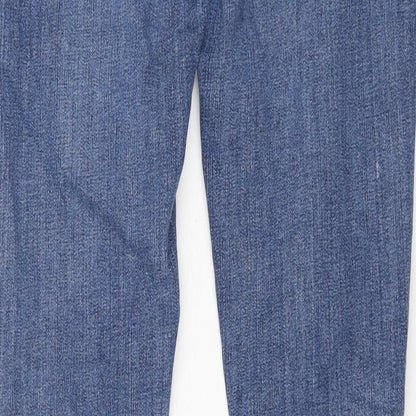 AUBIN & WILLS Mens Blue Cotton Skinny Jeans Size 32 in L31 in Regular Zip