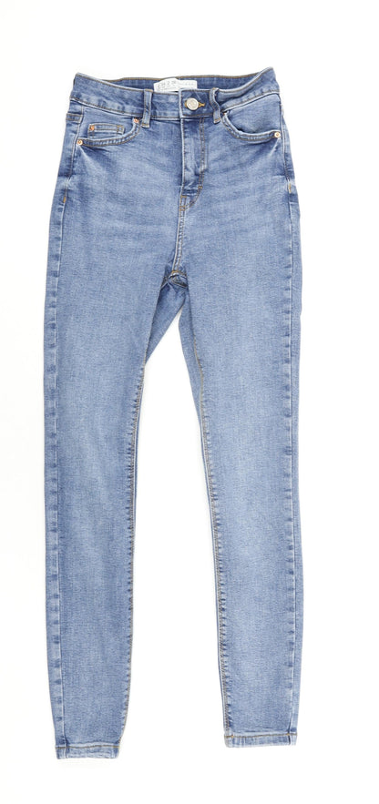 Denim & Co. Womens Blue Cotton Skinny Jeans Size 6 L25 in Regular Zip