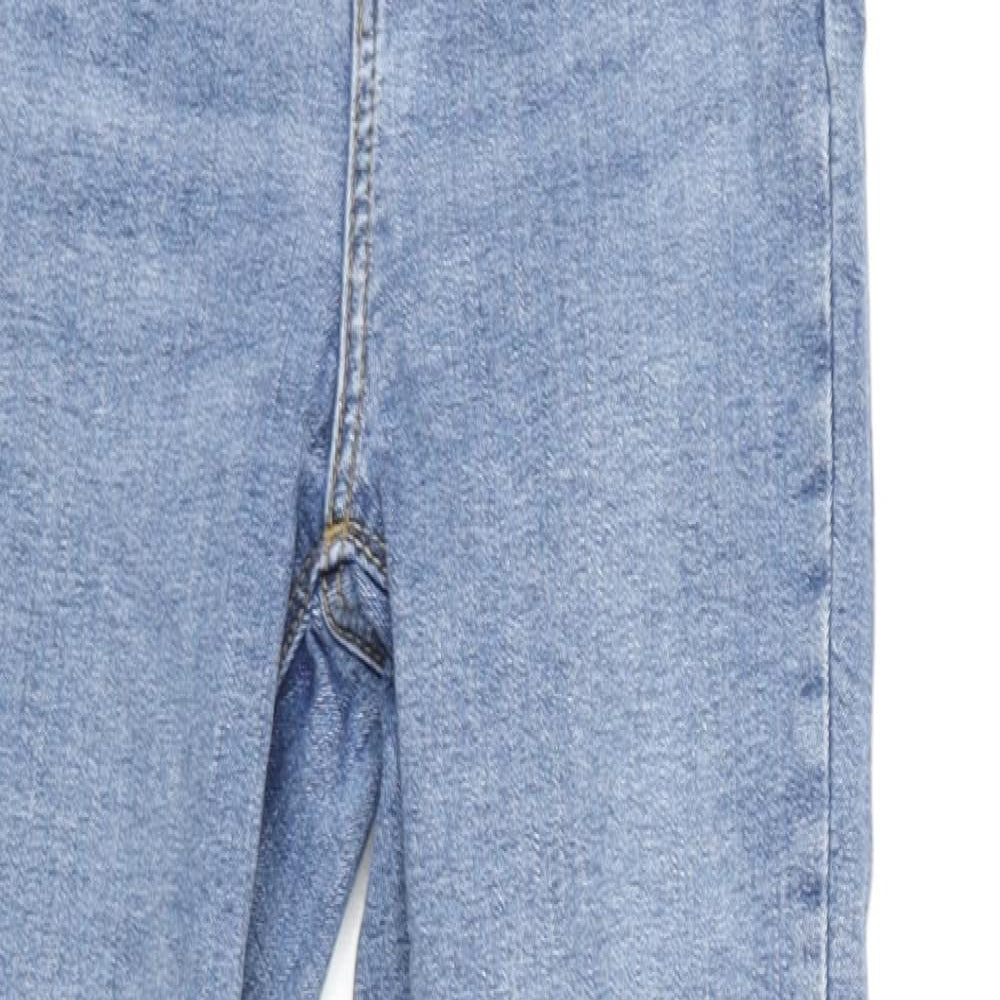 Denim & Co. Womens Blue Cotton Skinny Jeans Size 6 L25 in Regular Zip