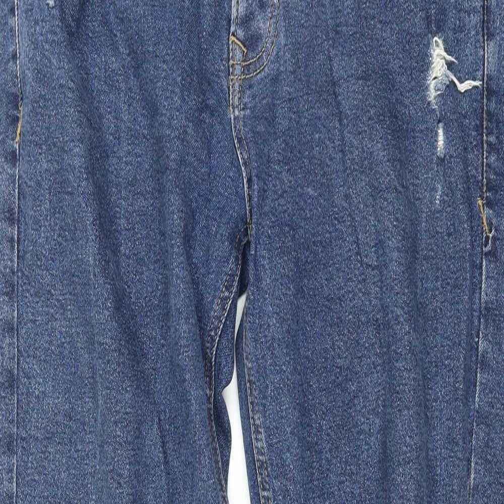 Denim & Co. Mens Blue Cotton Tapered Jeans Size 32 in L33 in Regular Button