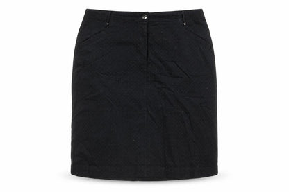 Per Una Womens Black Geometric Cotton Straight & Pencil Skirt Size 20 Zip