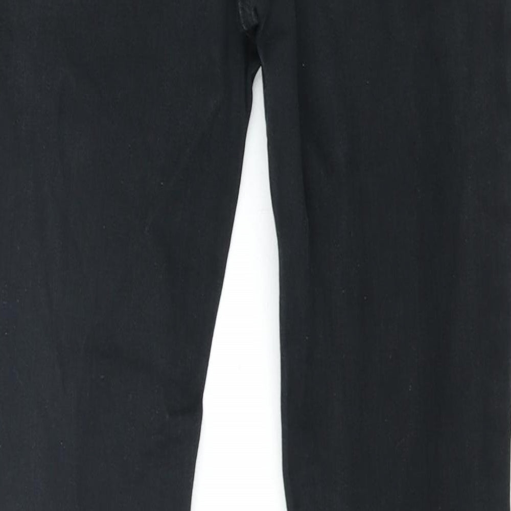 NEXT Womens Black Cotton Skinny Jeans Size 10 L27 in Regular Zip
