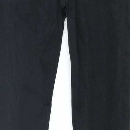 NEXT Womens Black Cotton Skinny Jeans Size 10 L27 in Regular Zip